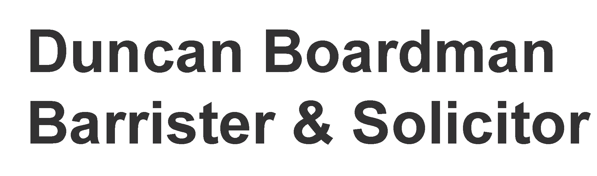 Duncan Boardman, Barrister & Solicitor